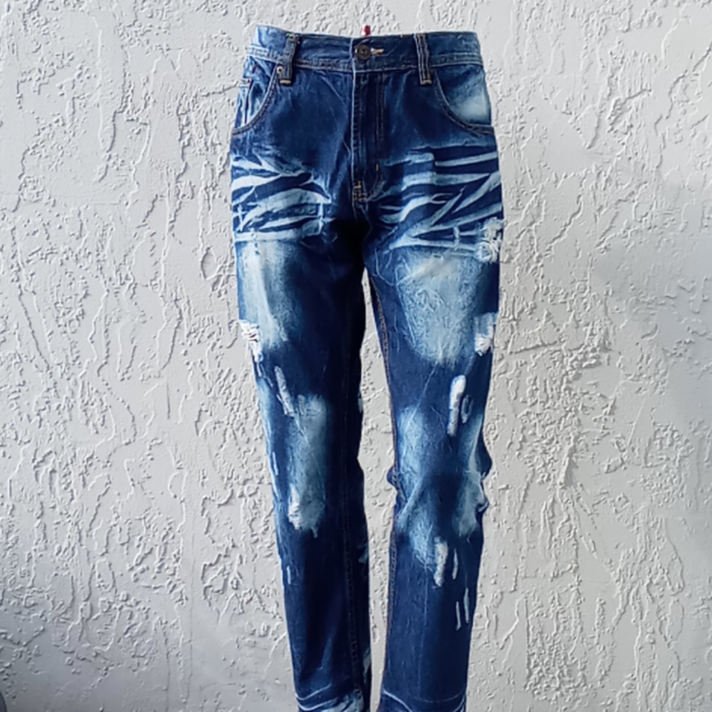 Evolution In Design Unisex Distressed Denim Jeans